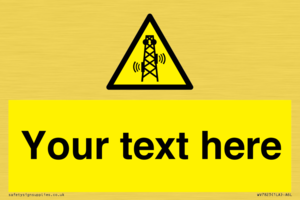 Custom warning RF radiation transmitter
